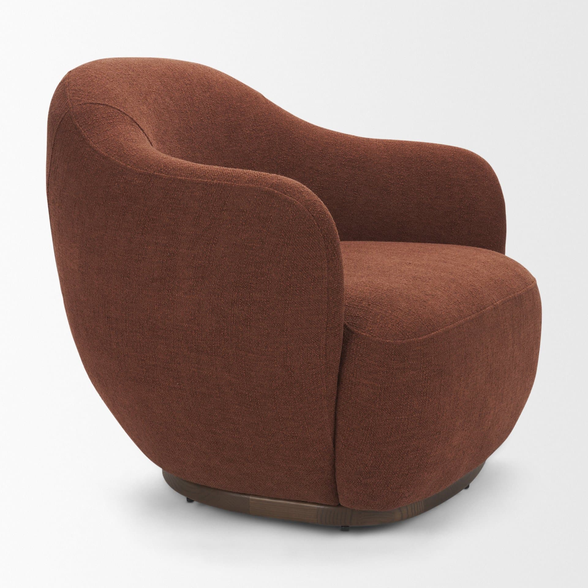Hudson Burgundy Fabric Upholstered Swivel Chair — product photograph
