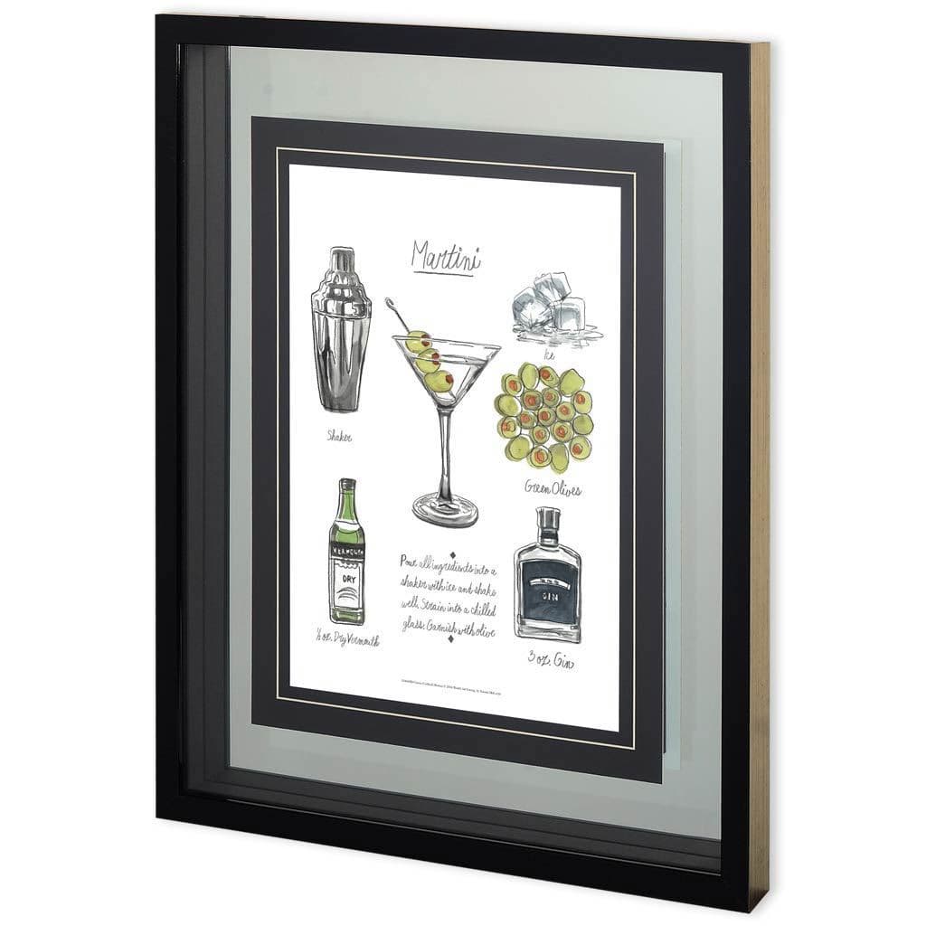 Classic Cocktail - Martini by Naomi McCavitt a Framed Art Print Matted under Glass — product photograph