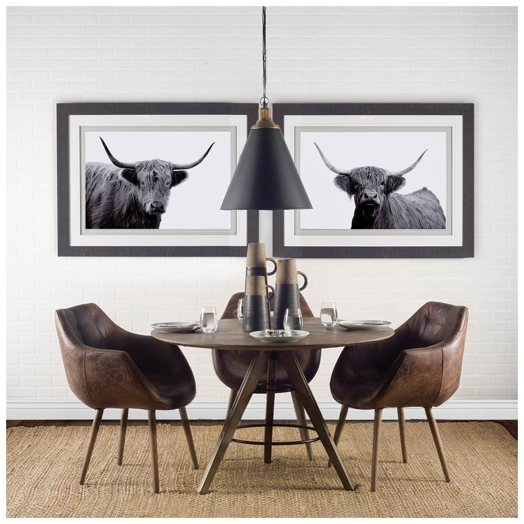 Highland Mist by Bill Philip a Hand Embellished Textured Framed Art Photograph Matted under Glass — product photograph