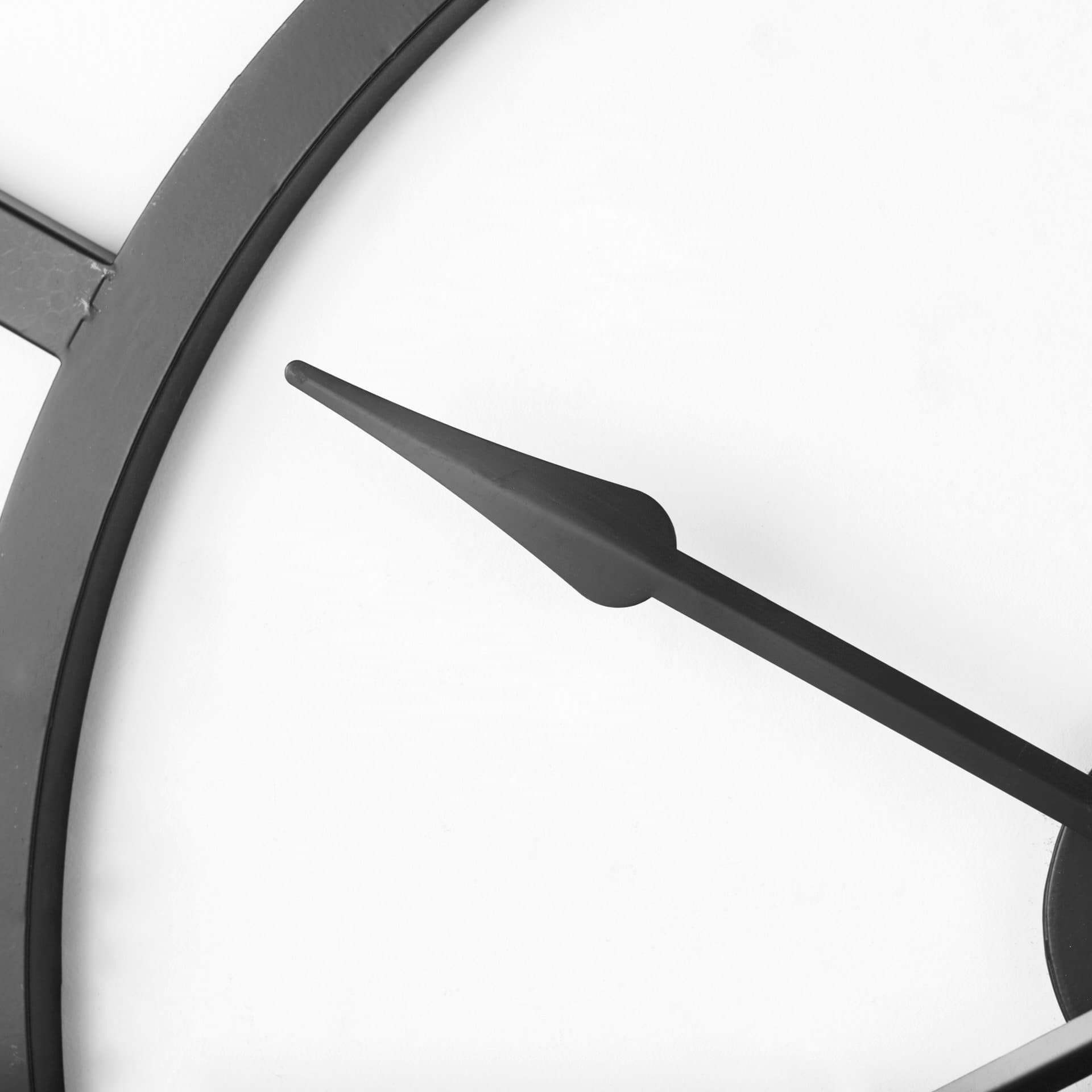 Stoke 30" Round Black Iron Wall Clock — product photograph