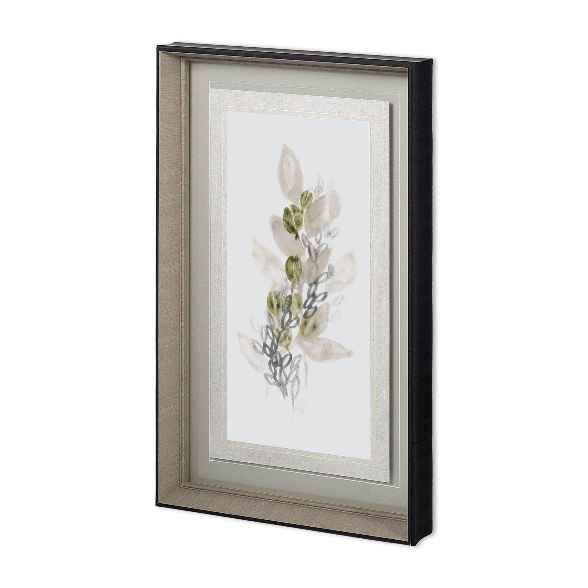 Botanica Whimsy III by June Erica Vess Hand Embellished Textured Framed Art Print Matted under Glass — product photograph