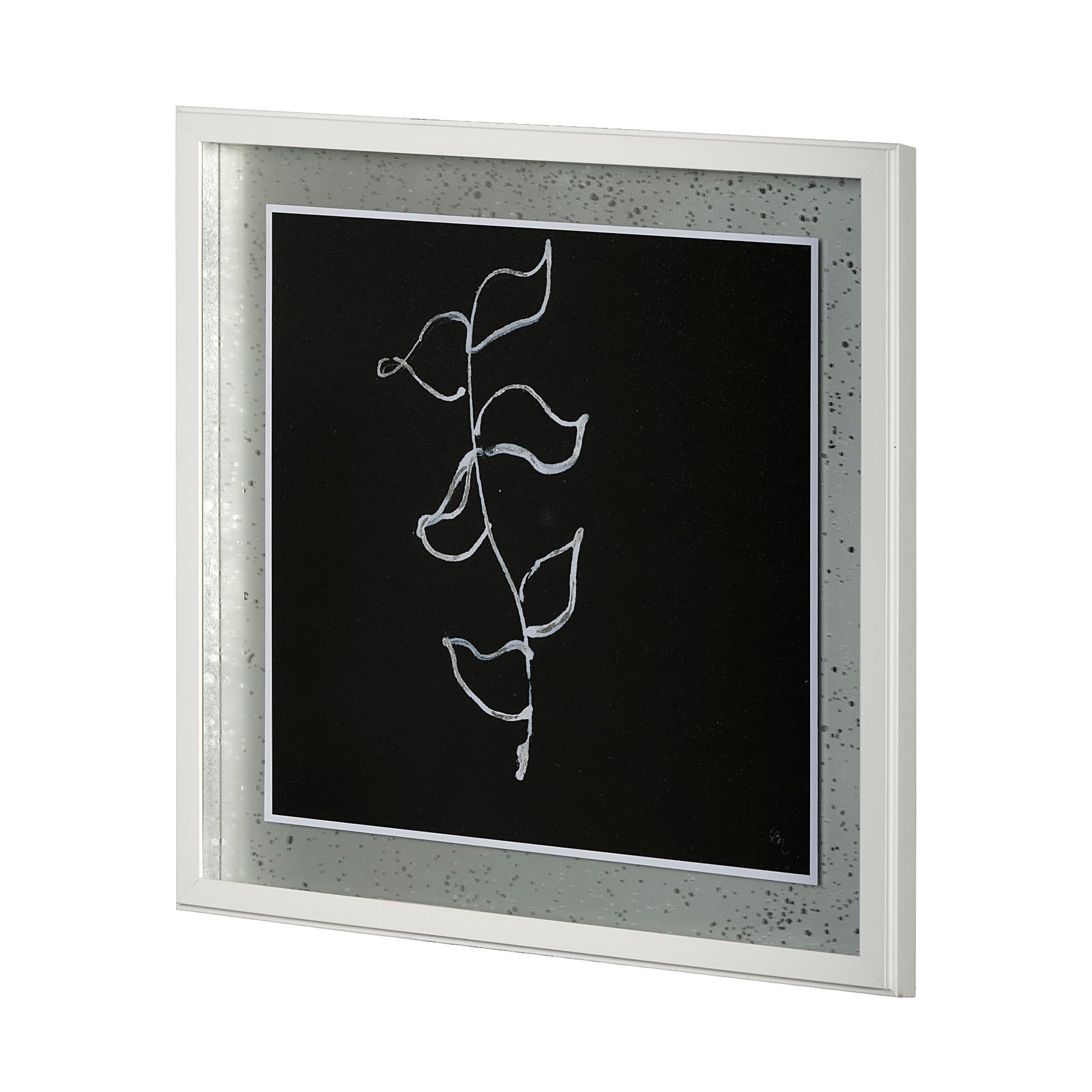 Flora VI by Mercana Studio a Hand Embellished Textured Framed Art Print Matted under Glass — product photograph