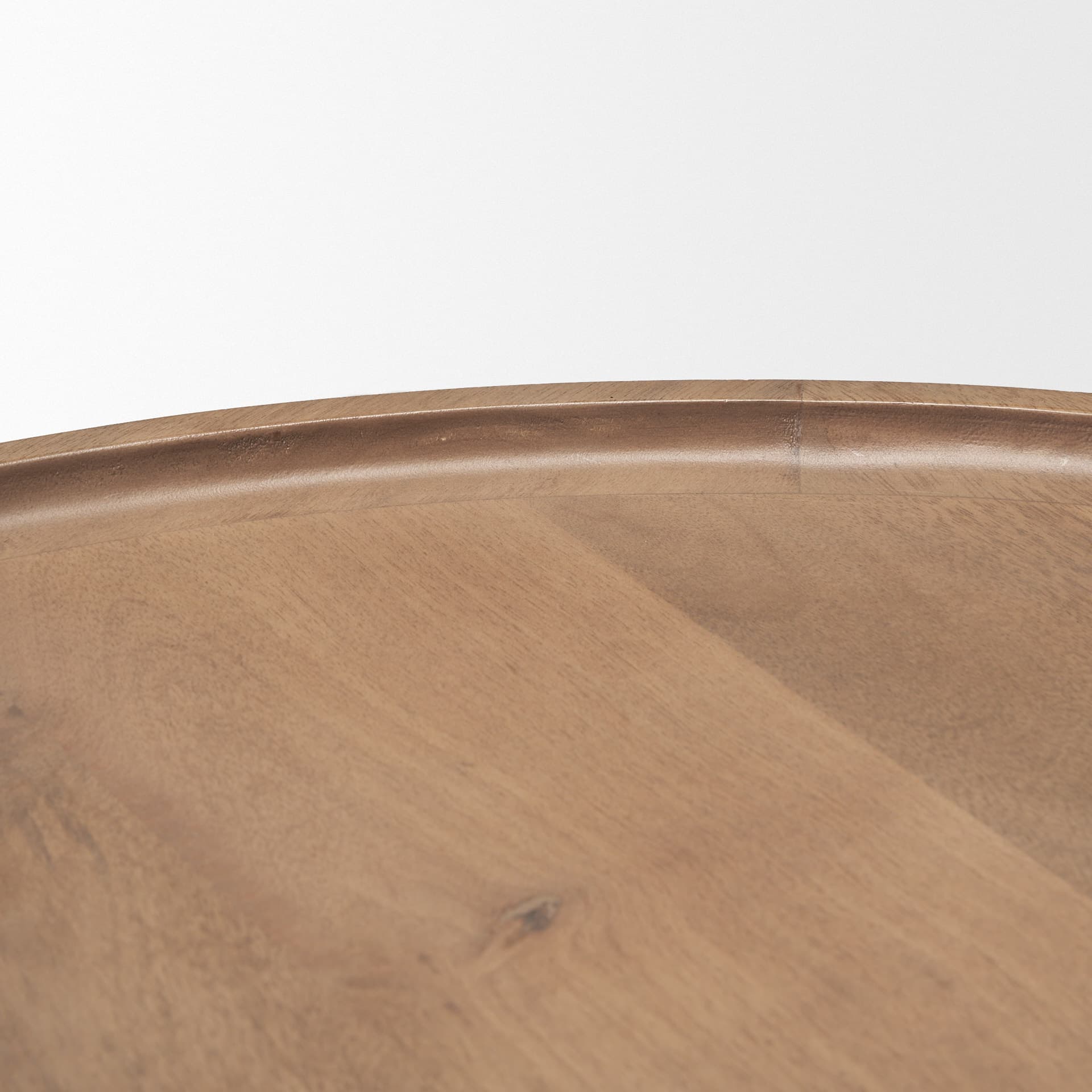 Cleaver I 22 x 24 Round Top Brown Solid Wood Accent Table — product photograph