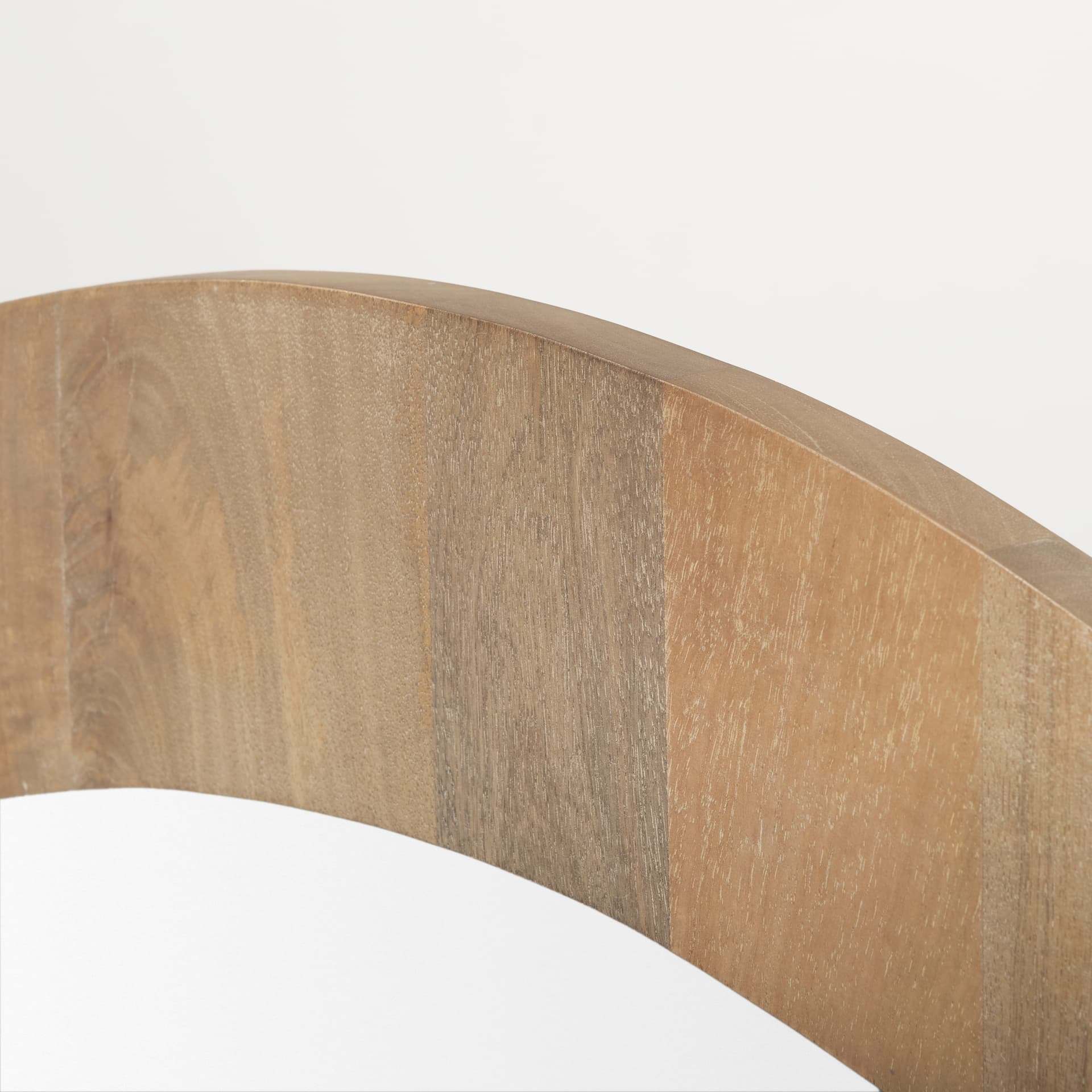 Celeste Light Brown Wood Large Mirror — product photograph