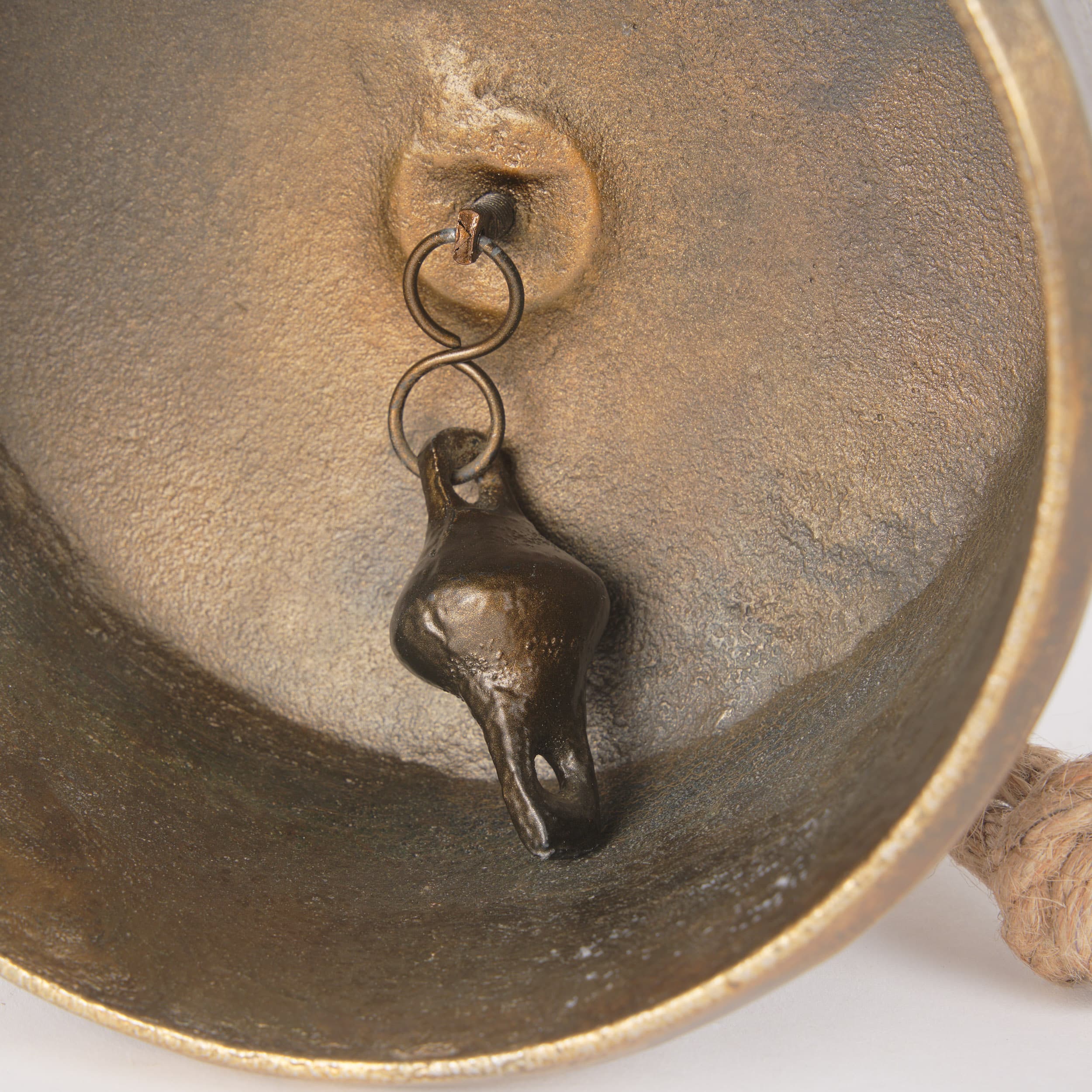 Quincy Large Gold Metal Decorative Bell Object — product photograph