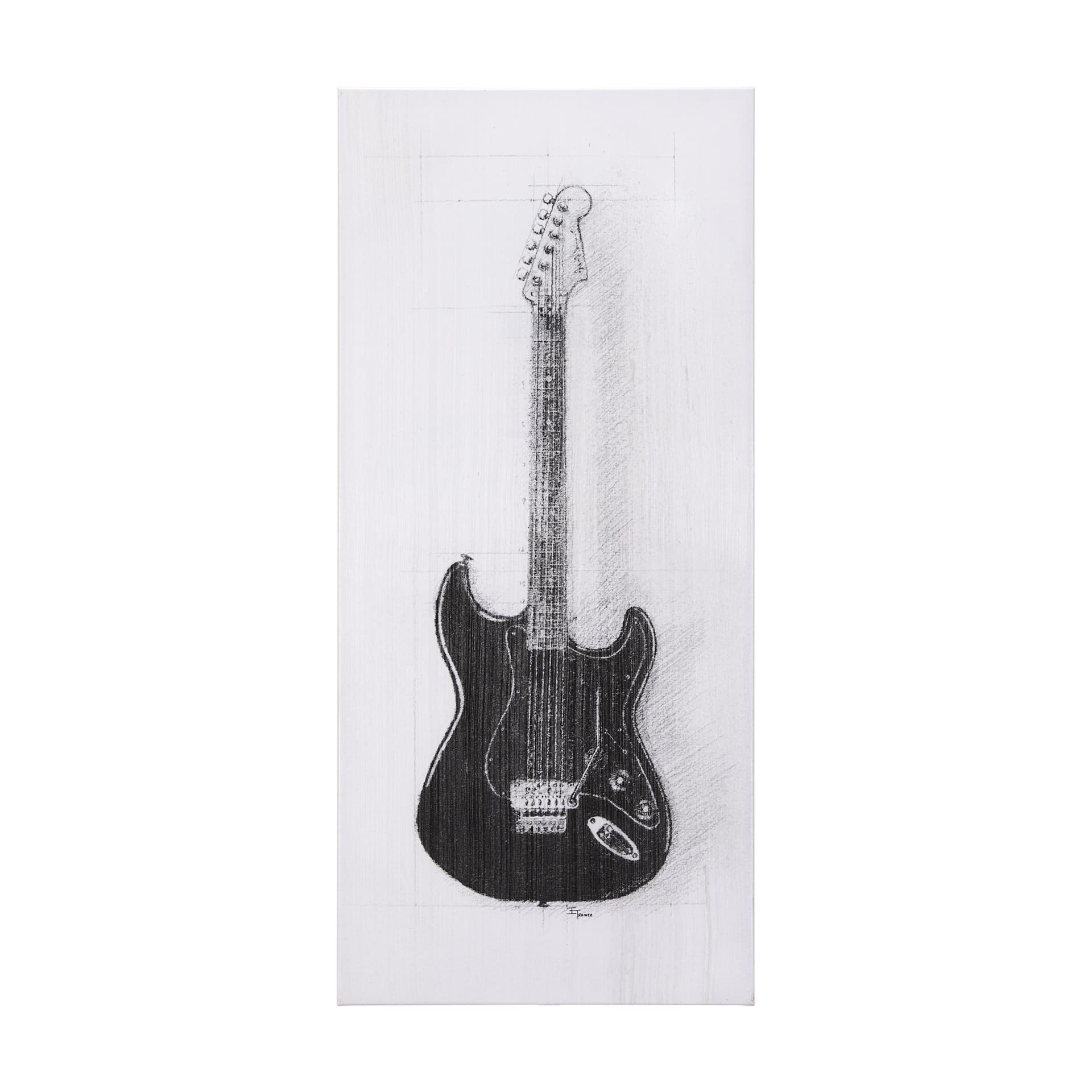 Guitar I by Mercana Studio a Hand Embellished Textured Canvas — product photograph