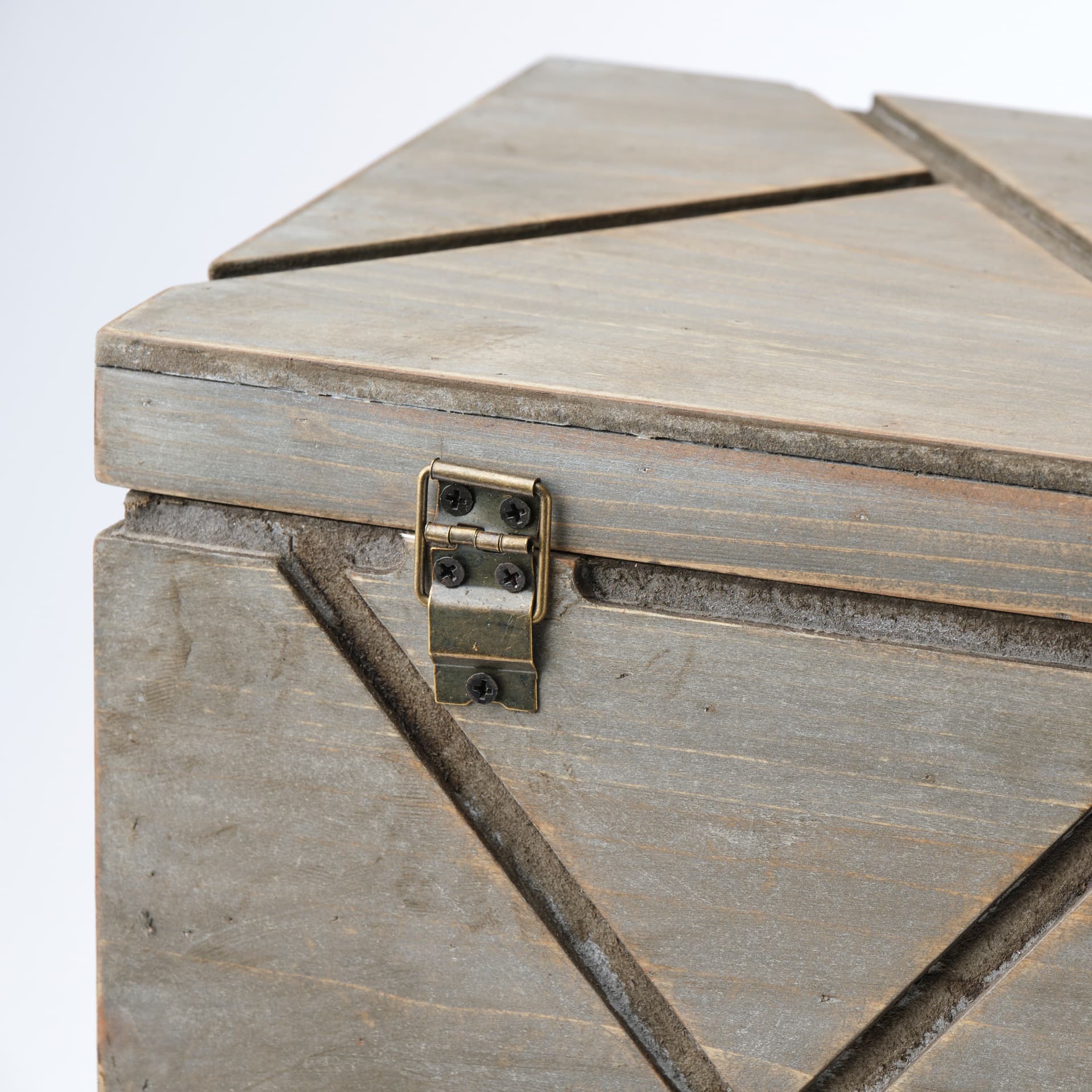 Niobe (Set of 2) 16L x 11W Gray Wooden Nesting Boxes — product photograph