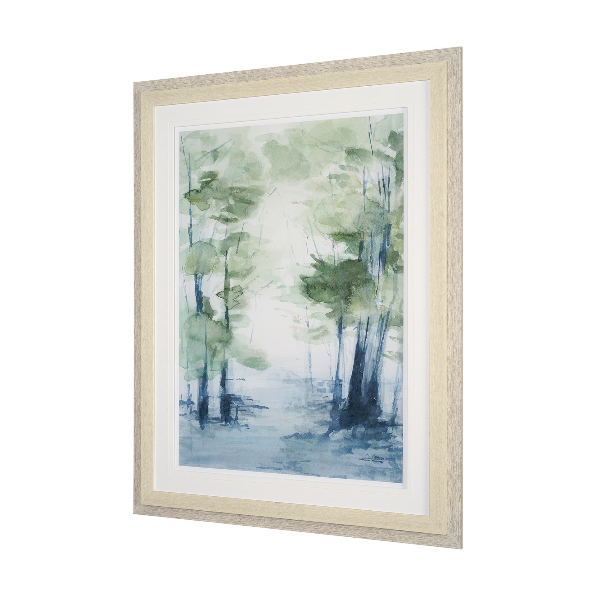 Forest Dew I by Mercana Studio a Hand Embellished Textured Framed Art Print Matted under Glass — product photograph