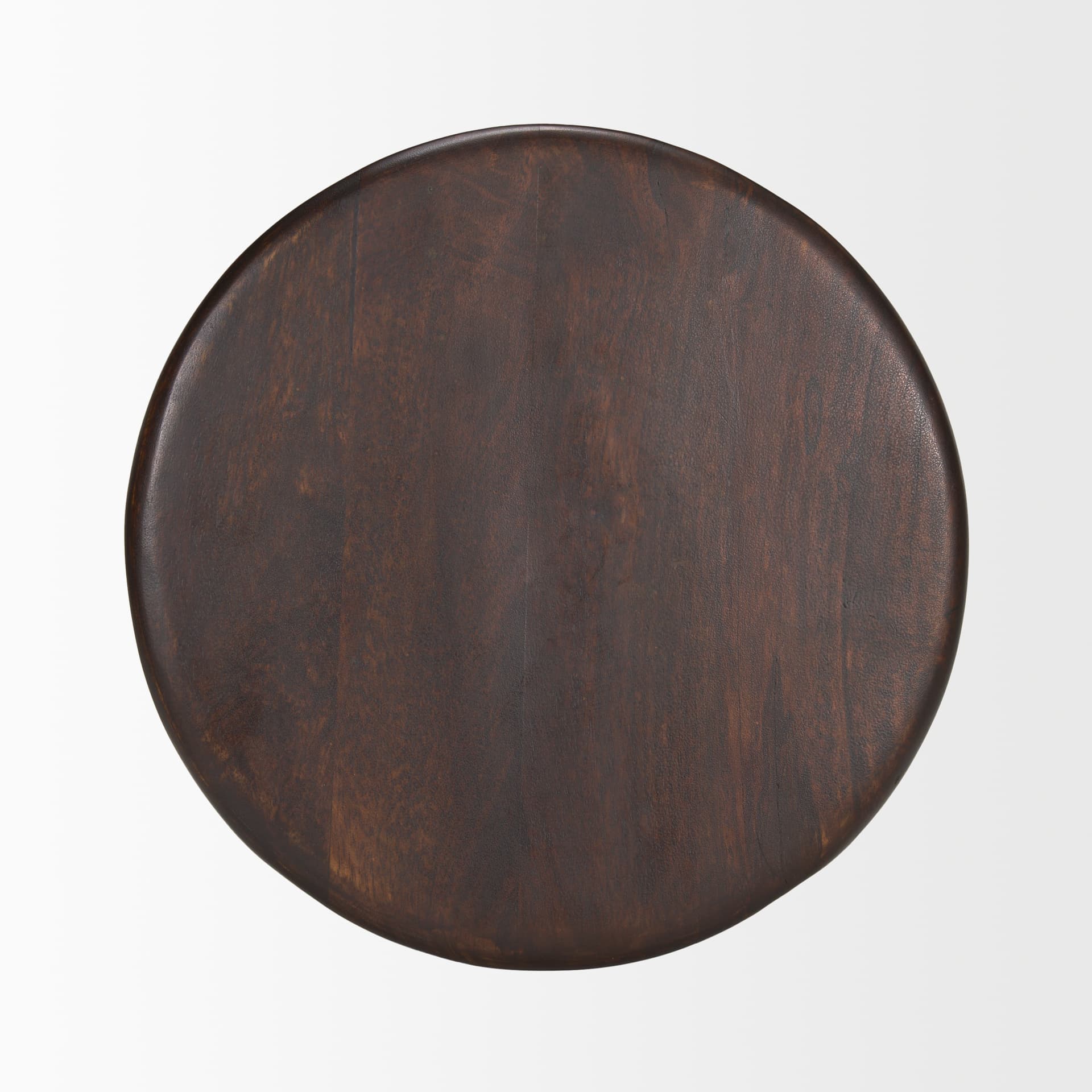 Palmera Dark Brown Wood Pedestal Accent Table — product photograph