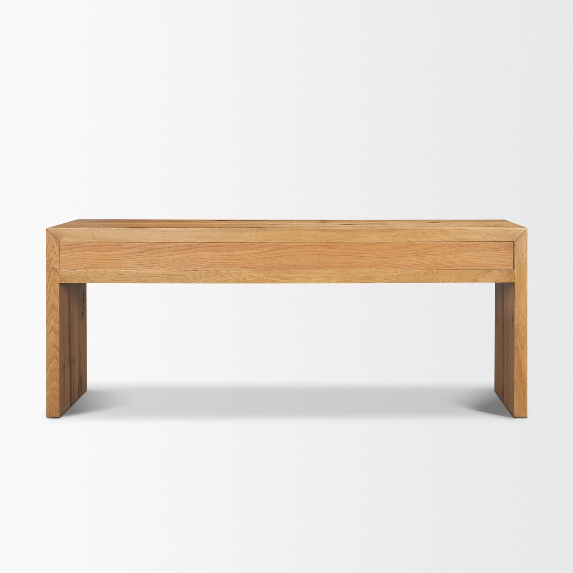 Belford 72" Light Brown Oak Wood Console Table — product photograph