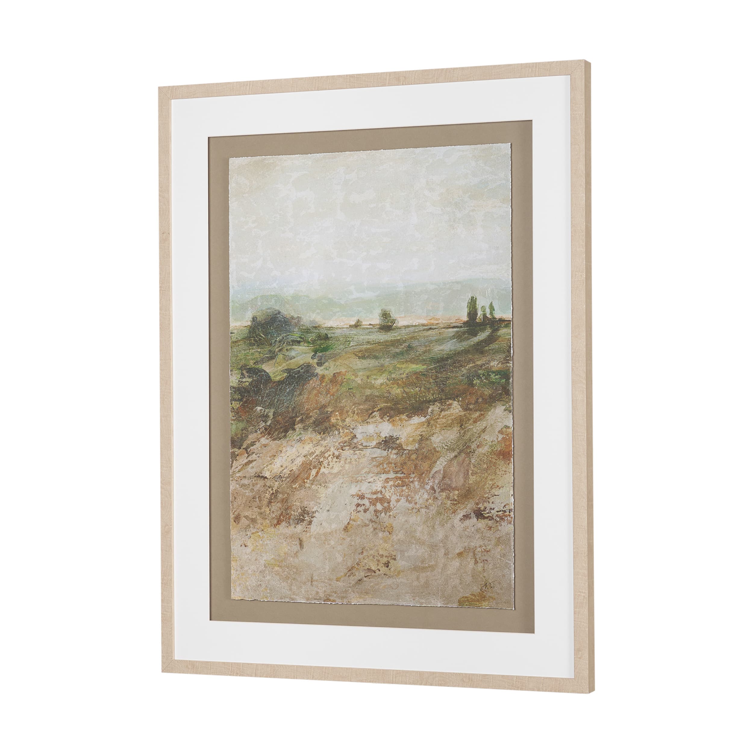 Amber Horizon III by Mercana Studio Textured Framed Artwork Matted under Glass — product photograph