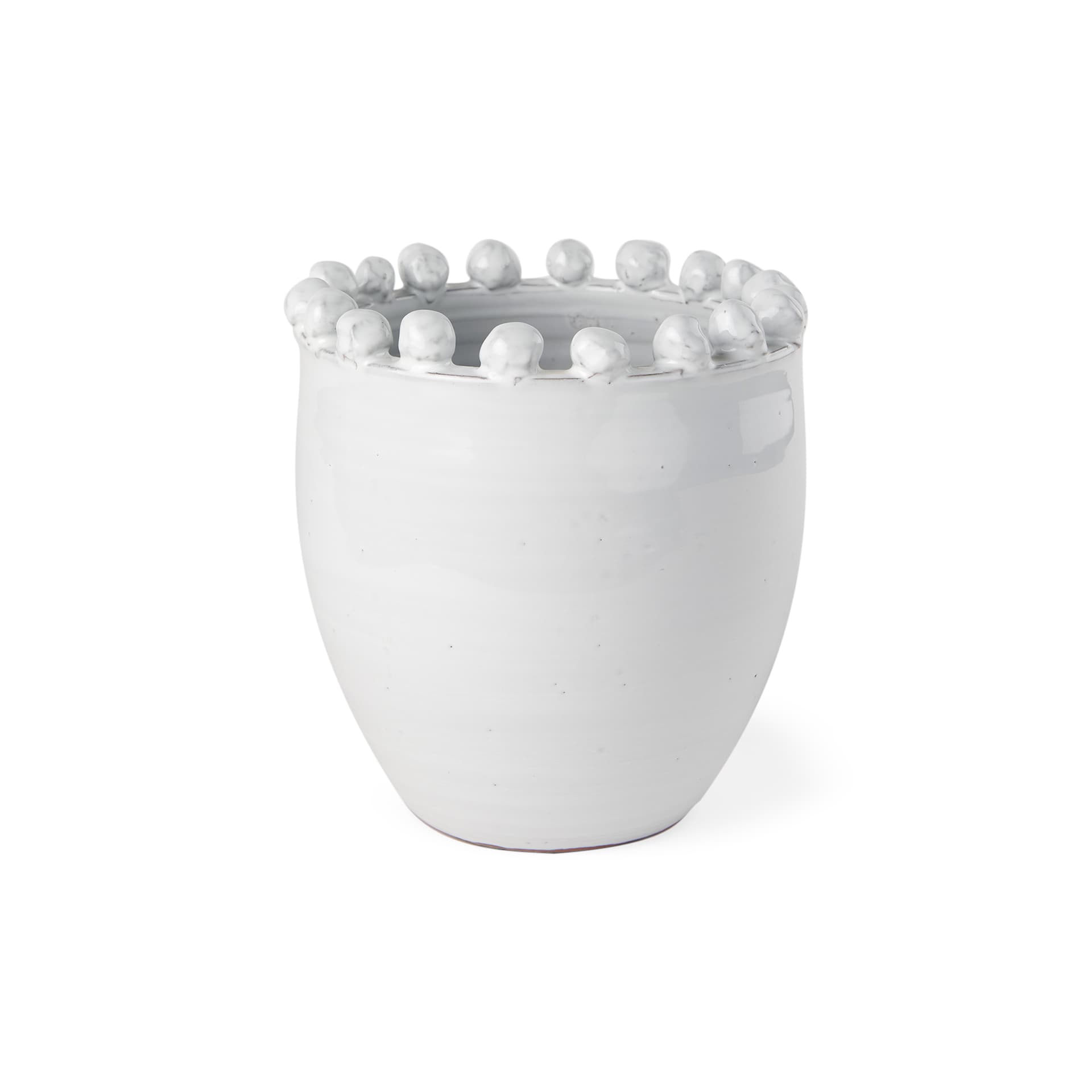 Basin Small Off-White Glazed Vase — product photograph