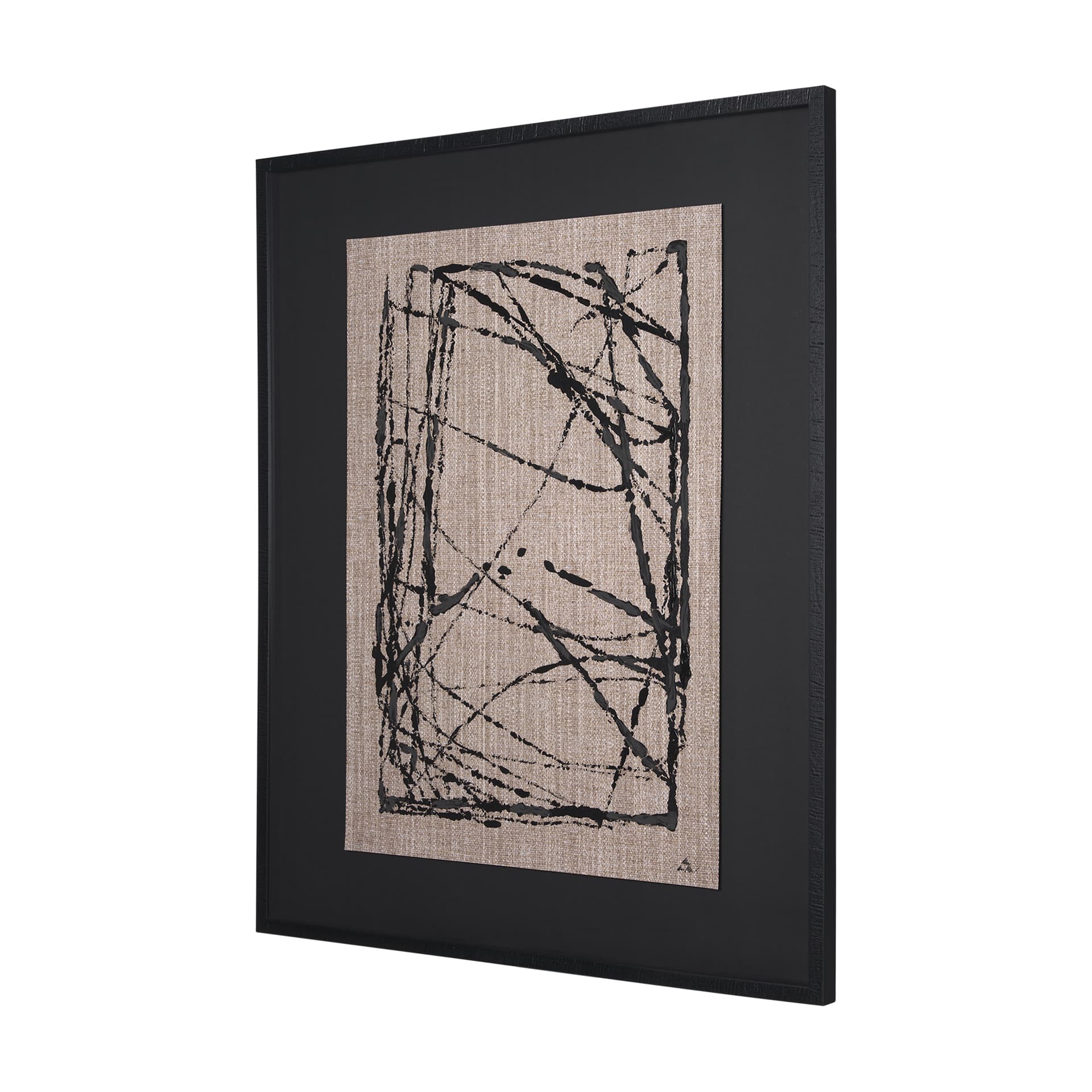 Modern Work 2 by Mercana Studio a Hand Embellished Textured Framed Art Print Matted under Glass — product photograph