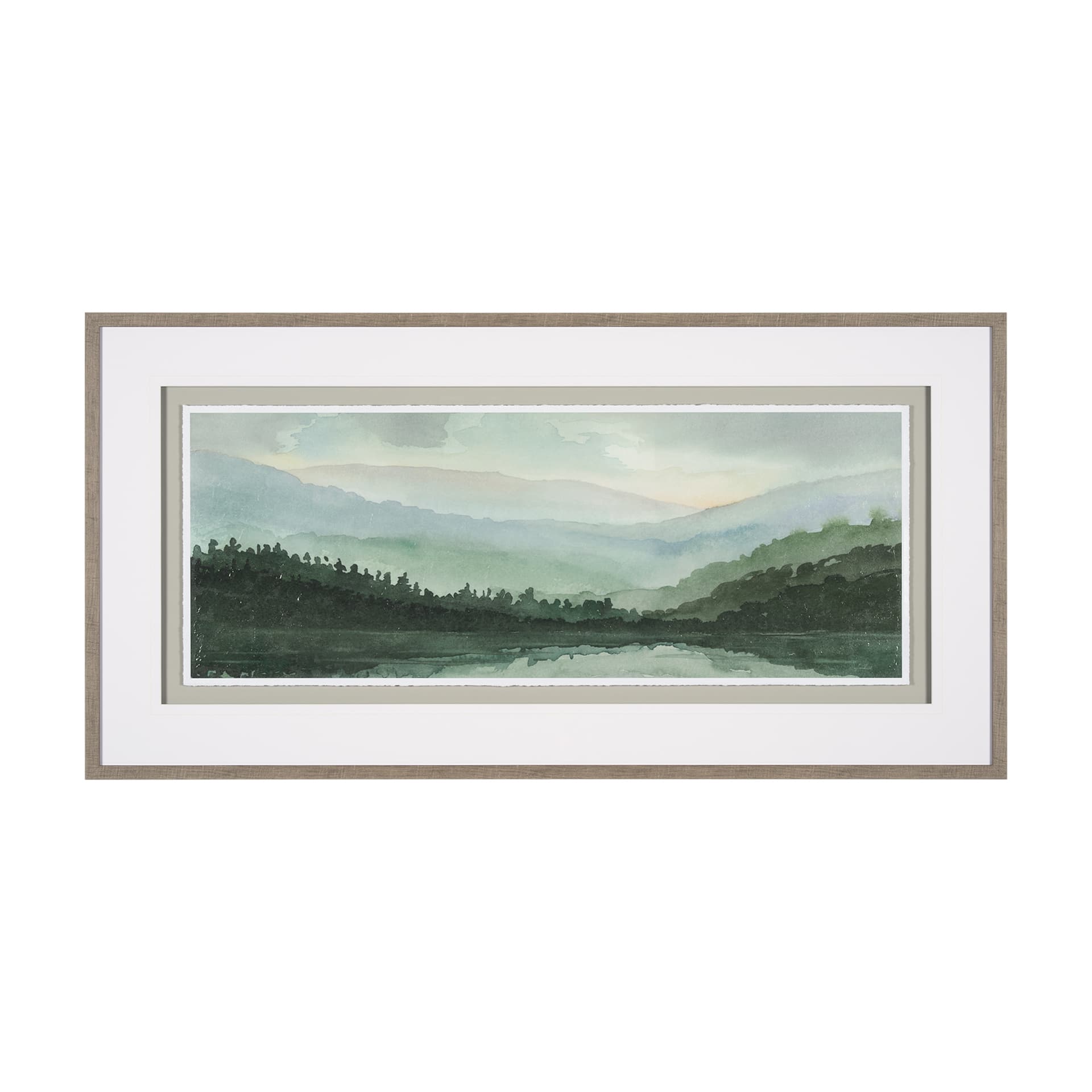 Watercolor Sketch II by Mercana Studio Hand Embellished Textured Framed Art Print Matted under Glass — product photograph