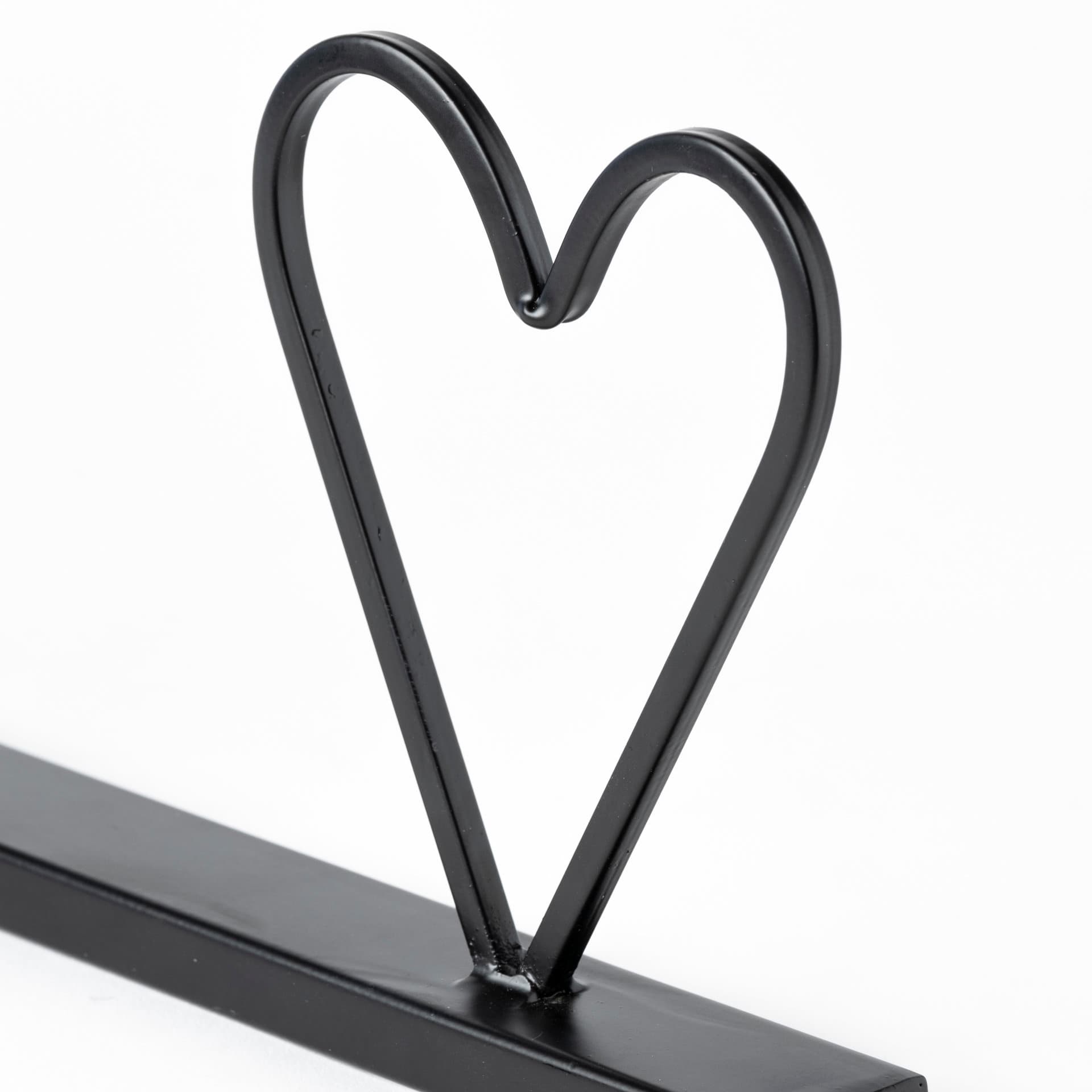 Wild at Heart 24L x 1W Black Metal Sign — product photograph